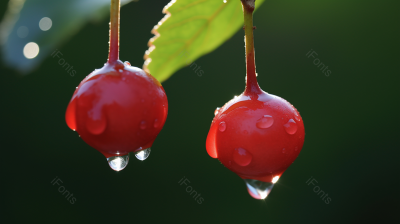 樱桃脆甜应季水果雨水后的车厘子植物实拍摄影图,高清,摄影图,摄影图片,图片大全,摄影图免费下载